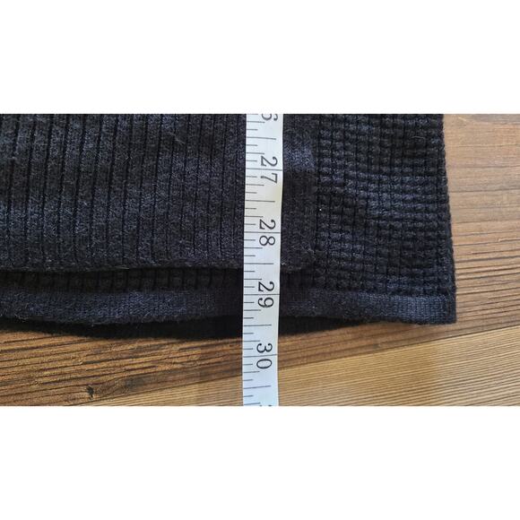 LOFT Lounge Black Rabbit Hair Blend Black Cable Knit Duster Cardigan Womens S - Picture 6 of 6